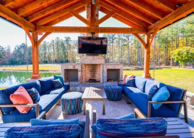 pavilion, patios & outdoor kitchen installation project | cleanstone construction | chesterfield, VA