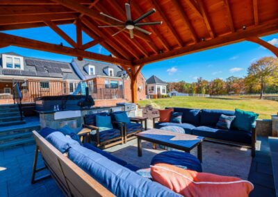 pavilion, patio & outdoor kitchen installation project | cleanstone construction | chesterfield, VA