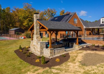 pavilion installation project | cleanstone construction | Hanover, va