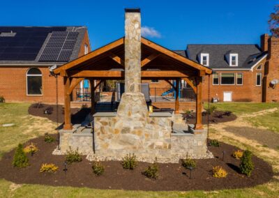 pavilion patio installation project | cleanstone construction