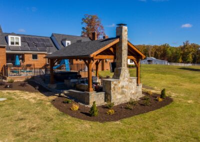 pavilion, patio & outdoor kitchen installation project | cleanstone construction | chesterfield, VA