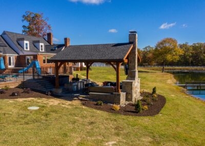 pavilion, patio & outdoor kitchen installation project | cleanstone construction | chesterfield, VA