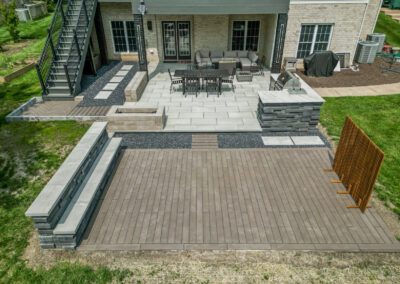 deck and patio remodeling project with composite deck | cleanstone construction | glen allen, va