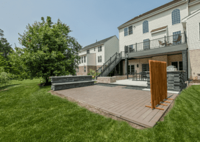 deck and patio remodeling project with composite deck | cleanstone construction | glen allen, va