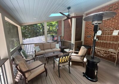 Screened in porch remodel.